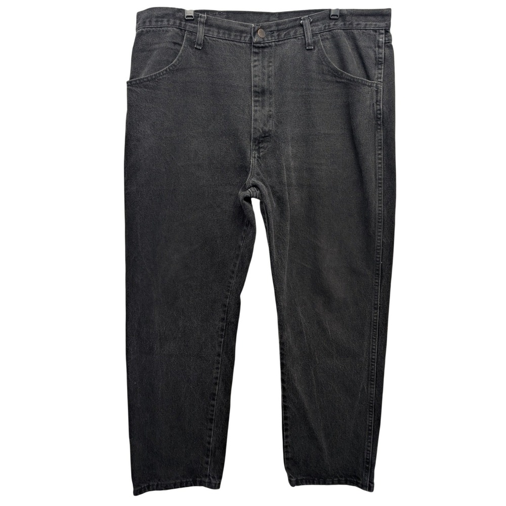 Rustler Regular Fit Jeans Mens 40x30 Black Denim Straight Leg 100% Cotton